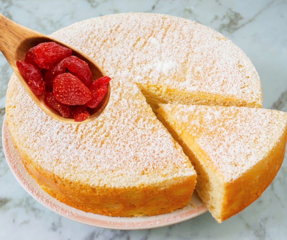 Gâteau aux fraises déshydratées | Recette