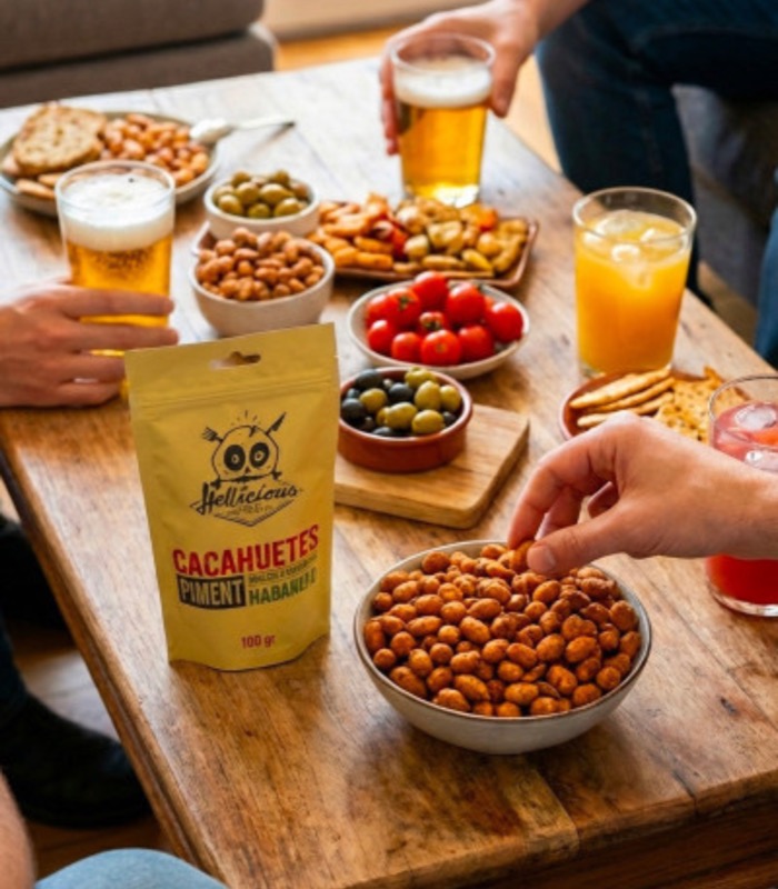 Cacahuètes pimentées habanero Hellicious ambiance apéro