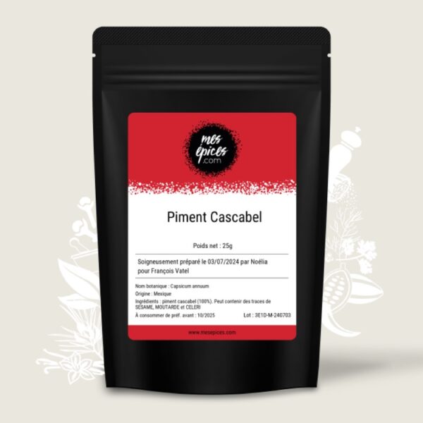 Piment Cascabel séché entier sachet