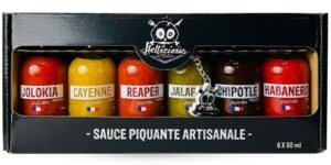 Coffret 6 purées de piments Hellicious