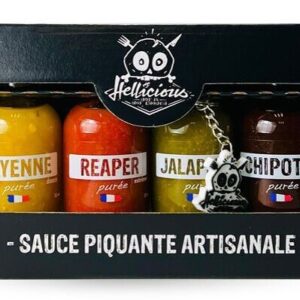 Coffret 6 purées de piments Hellicious