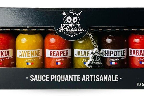 Coffret 6 purées de piments Hellicious