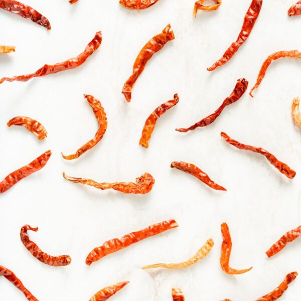Piments langue d'oiseau séchés entiers