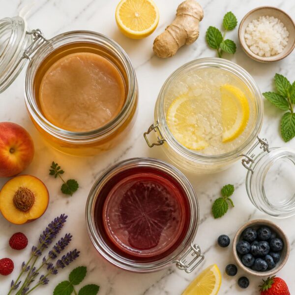 Pack fermentation maison - Souche kombucha, grains de kéfir de fruit et mère de vinaigre de vin - FutureNutrition