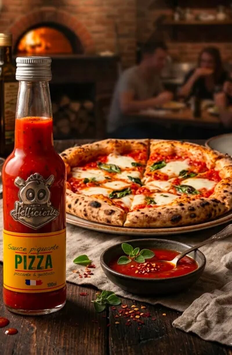 Sauce pizza piccante Hellicious - vue détail
