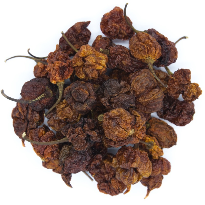 Piments Carolina Reaper séchés entiers